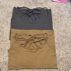 Zenana Outfitters Charcoal and Heather Tops